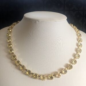 57.75 Total Carats Genuine Citrine Lemon Necklace & Earrings in 14k Gold Plated